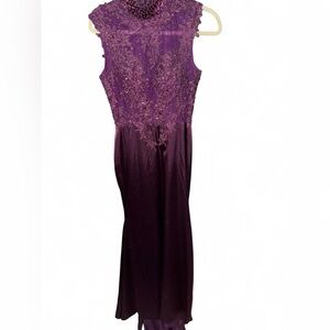 Elegant Purple Sleeveless Dress